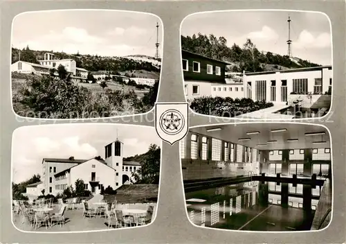 AK / Ansichtskarte  Hesselberg_Gunzenhausen Evang. luth. Volkshochschule Hallenbad Hesselberg Gunzenhausen