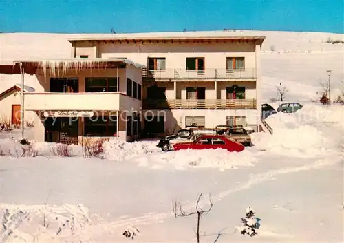 AK / Ansichtskarte  Zueschen__Sauerland Hotel Pension Lindenhof im Winter Luftkurort 