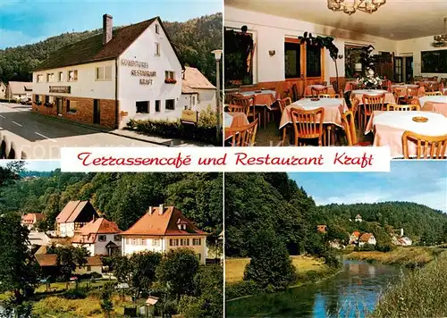 AK / Ansichtskarte 73862355 Rupprechtstegen Terrassencafé Restaurant Kraft Partie am Fluss Rupprechtstegen