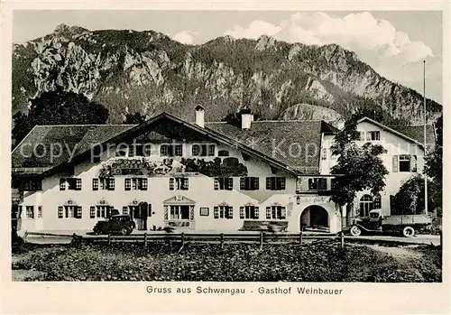 AK / Ansichtskarte  Schwangau Gasthof Pension Weinbauer Allgaeuer Alpen Schwangau