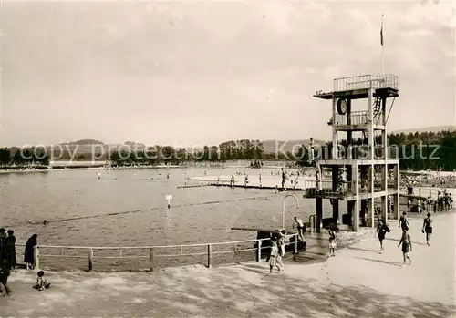 AK / Ansichtskarte  Grossschoenau_Sachsen Waldstrandbad Sprungturm Groesstes Freibad der DDR Grossschoenau Sachsen