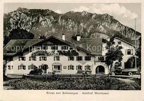 AK / Ansichtskarte  Schwangau Gasthof Weinbauer Allgaeuer Alpen Schwangau