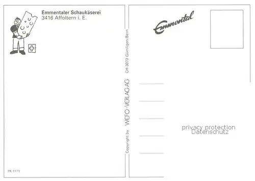 AK / Ansichtskarte  Affoltern_Emmental_BE Emmentaler Schaukaeserei  Details 