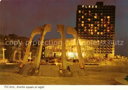 AK / Ansichtskarte  Tel-Aviv_Israel Atarim square at night 