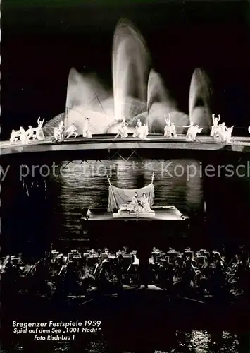 AK / Ansichtskarte  Bregenz_Vorarlberg_Bodensee Bregenzer Festspiele 1959 Spiel auf dem See 1001 Nacht 