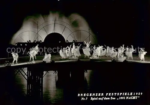 AK / Ansichtskarte  Bregenz_Vorarlberg_Bodensee Bregenzer Festspiele 1959 Spiel auf dem See 1001 Nacht 