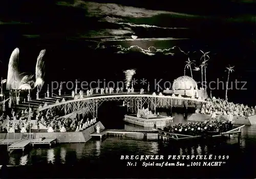 AK / Ansichtskarte  Bregenz_Vorarlberg_Bodensee Bregenzer Festspiele 1959 Spiel auf dem See 1001 Nacht 