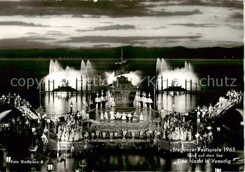 AK / Ansichtskarte  Bregenz_Vorarlberg_Bodensee Bregenzer Festspiele 1965 Spiel auf dem See Eine Nacht in Venedig von Johann Strauss 