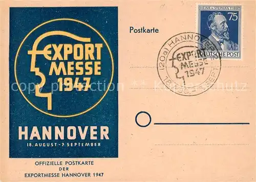 AK / Ansichtskarte  Hannover Export Messe 1947 Hannover