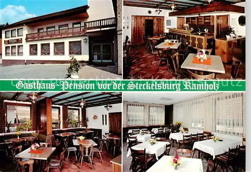 AK / Ansichtskarte  Ramholz Gasthaus Pension vor der Steckelsburg Gastraeume Bar Ramholz