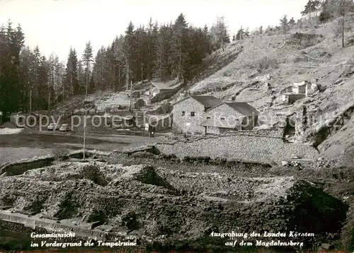 AK / Ansichtskarte  Magdalensberg_Kaernten_AT Ausgrabung des Landes Kaernten mit Tempelruine 