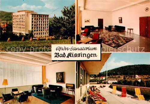 AK / Ansichtskarte  Bad_Kissingen Rhoen Sanatorium Teilansichten Terrasse Bad_Kissingen