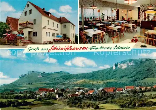 AK / Ansichtskarte  Schlaifhausen Gasthof Pension Schuepferling Panorama Fraenkische Schweiz Schlaifhausen