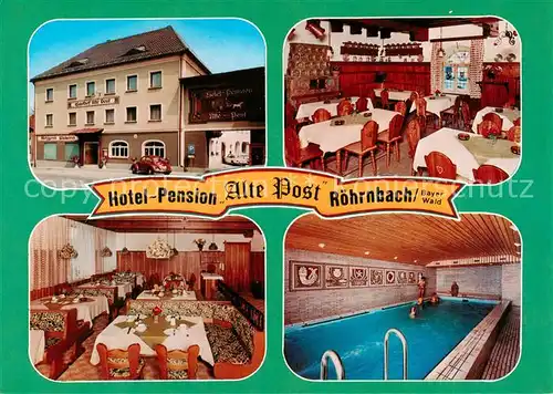 AK / Ansichtskarte 73862584 Roehrnbach Hotel Pension Alte Post Gastraum Hallenbad Roehrnbach