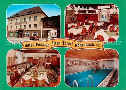 AK / Ansichtskarte  Roehrnbach Hotel Pension Alte Post Gastraum Hallenbad Roehrnbach