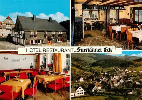 AK / Ansichtskarte 73862604 Kirchveischede Hotel Restaurant Suerlaenner Eck Panorama Kirchveischede