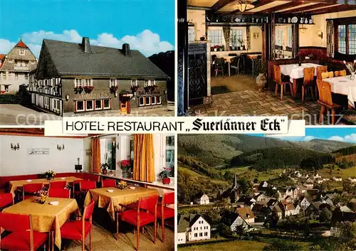 AK / Ansichtskarte  Kirchveischede Hotel Restaurant Suerlaenner Eck Panorama Kirchveischede