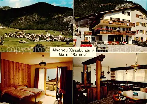 AK / Ansichtskarte  Alvaneu_Dorf_GR Gasthaus Ramoz Restaurant Fremdenzimmer Panorama 