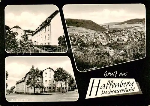 AK / Ansichtskarte  Hallenberg Panorama St. Josefshaus Hallenberg