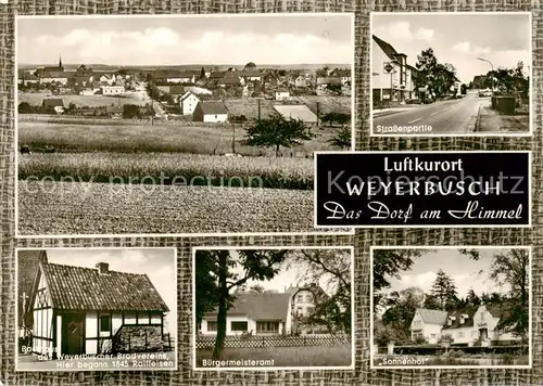 AK / Ansichtskarte  Weyerbusch Panorama Strassenpartie Hotel Sonnenhof Buergermeisteramt Backhaus Weyerbusch