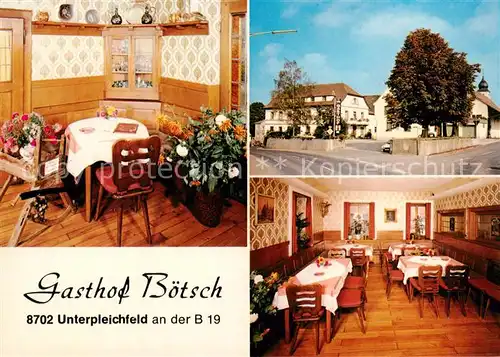 AK / Ansichtskarte 73862663 Unterpleichfeld Gasthof Boetsch Gastraeume Unterpleichfeld