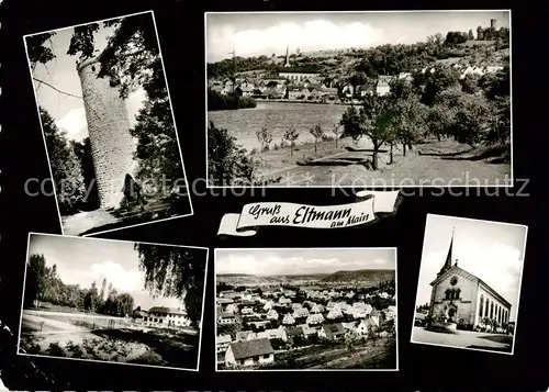 AK / Ansichtskarte  Eltmann Turm Panorama Ortsansicht Kirche Eltmann