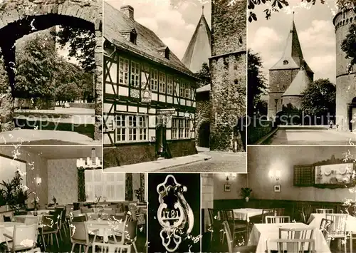 AK / Ansichtskarte  Goslar Hotel Zum Breiten Tor Teilansichten Gastraeume Stadttor Goslar