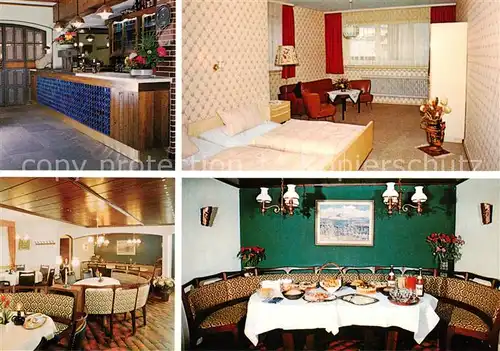 AK / Ansichtskarte 73862713 Motten_Bayern Brauereigasthof und Hotel Will Braeu Gastraeume Zimmer 