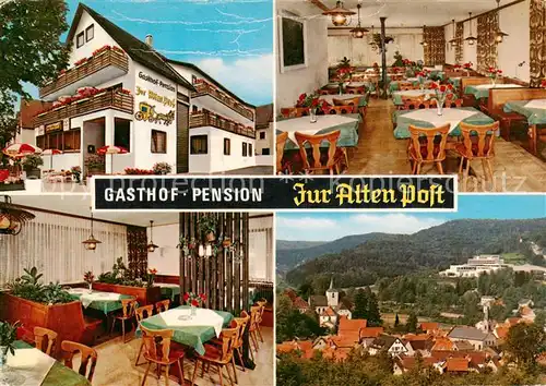 AK / Ansichtskarte 73862715 Unterleinleiter Gasthof Pension Zur Alten Post Gastraeume Panorama Unterleinleiter