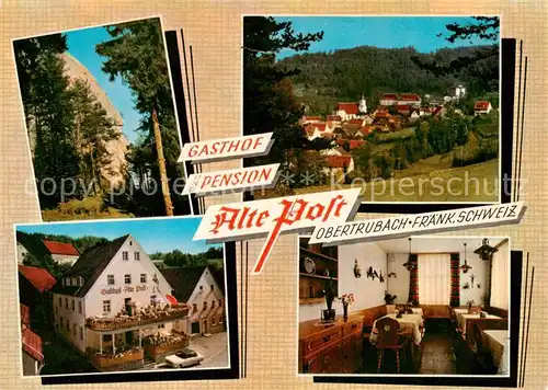 AK / Ansichtskarte 73862738 Obertrubach Gasthof Pension Alte Post Gaststube Panorama Obertrubach