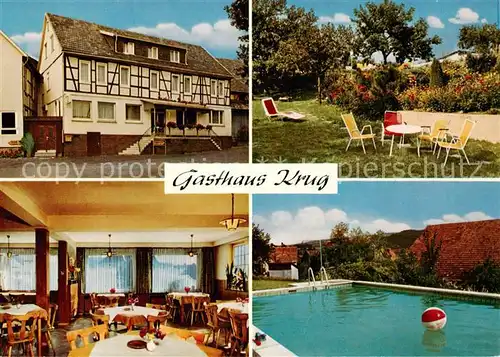 AK / Ansichtskarte  Grebault-Mesnil Gasthaus Pension Krug Garten Gaststube Schwimmbad Grebault-Mesnil