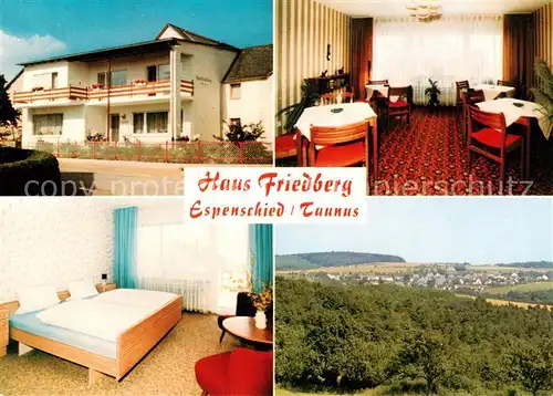 AK / Ansichtskarte 73862745 Espenschied_Lorch Haus Friedberg Gaststube Zimmer Panorama 