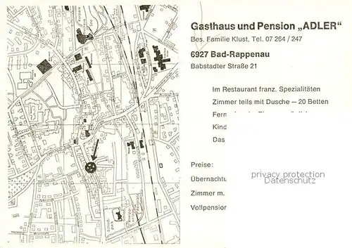 AK / Ansichtskarte 73862756 Bad_Rappenau Gasthaus Pension Adler Zimmer Gastraeume Bad_Rappenau