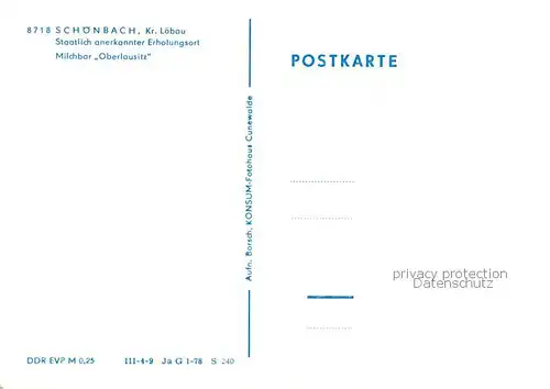 AK / Ansichtskarte  Schoenbach_Sachsen Milchbar Oberlausitz Teilansichten Schoenbach Sachsen