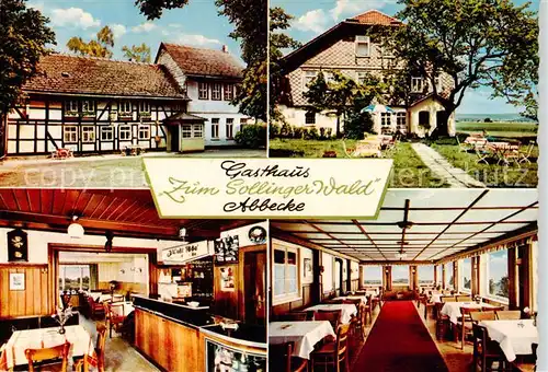 AK / Ansichtskarte  Abbecke Gasthaus Zum Sollinger Wald Gastraeume Abbecke