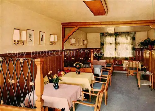 AK / Ansichtskarte  Hinterzarten Hotel Pension Gloeggler Gastraum Hinterzarten