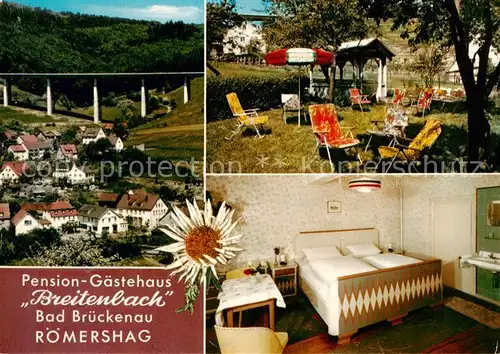 AK / Ansichtskarte 73862851 Bad_Brueckenau Pension Gaestehaus Breitenbach Roemershag Garten Zimmer Bad_Brueckenau