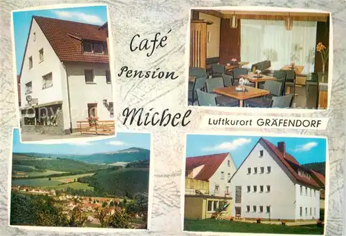 AK / Ansichtskarte 73862854 Graefendorf_Unterfranken Cafe Pension Michel Gaststube Panorama Graefendorf Unterfranken