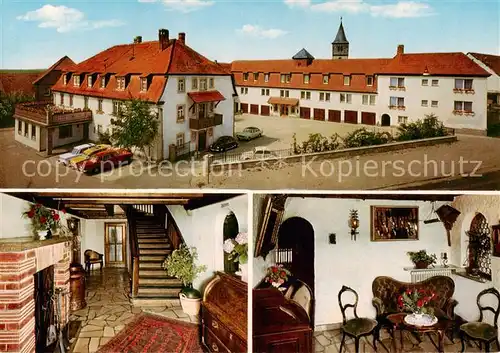 AK / Ansichtskarte 73862857 Biebelried Hotel Leicht Kaminzimmer Gastraum Biebelried