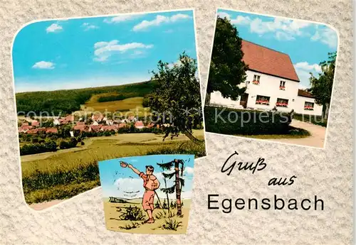 AK / Ansichtskarte  Egensbach_Mittelfranken Panorama Gasthof zum stillen Baechlein Egensbach Mittelfranken