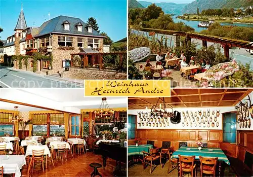 AK / Ansichtskarte  Ernst_Cochem Hotel Restaurant Weinhaus Heinrich Andre Gastraeume Terrasse Ernst_Cochem