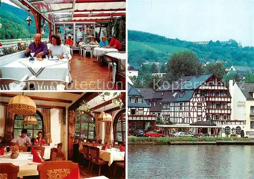AK / Ansichtskarte 73862896 Traben-Trarbach_Mosel Restaurant Zur Litzinger Lay Terrasse Gaststube 