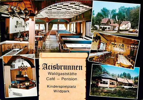 AK / Ansichtskarte  Schluechtern Waldgaststaette Acisbrunnen Gastraeume  Schluechtern