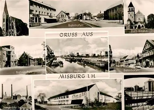 AK / Ansichtskarte  Misburg-Anderten Ev Kirche Bahnhofstr Kath Kirche Hafen Zementfabrik Kardinal Galen Schule Hindenburgschleuse Misburg-Anderten