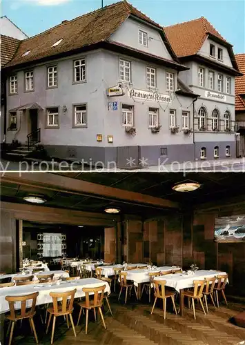 AK / Ansichtskarte 73862912 Kappelrodeck Brauerei Gaststaette Roessel Gastraum Kappelrodeck