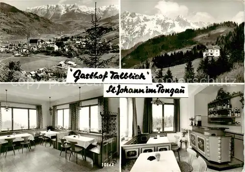 AK / Ansichtskarte  St_Johann_Pongau Gasthof Talblick Panorama Gastraeume St_Johann_Pongau