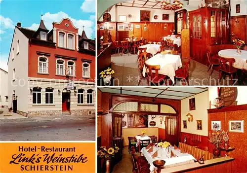 AK / Ansichtskarte  Schierstein Hotel Restaurant Links Weinstube Gastraeume Schierstein