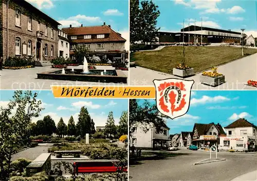 AK / Ansichtskarte 73862942 Moerfelden-Walldorf Rathaus Schule Park Ortspartie Moerfelden-Walldorf