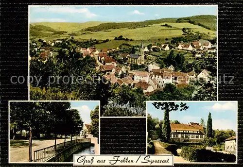 AK / Ansichtskarte  Fellen_Unterfranken Panorama Bruecke Lebensmittel Schneider Fellen_Unterfranken