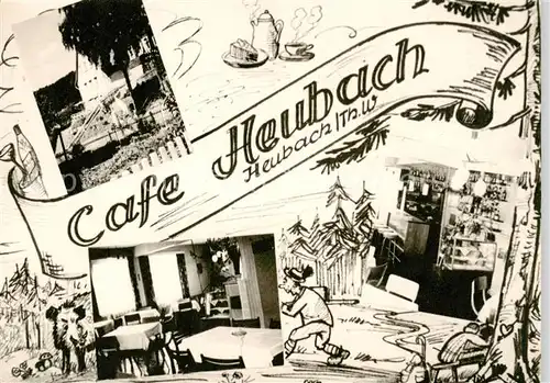 AK / Ansichtskarte  Heubach_Thueringen Café Heubach Kuenstlerkarte Heubach Thueringen